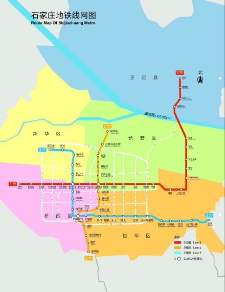 石家庄地铁运行图（截至2021年4月）