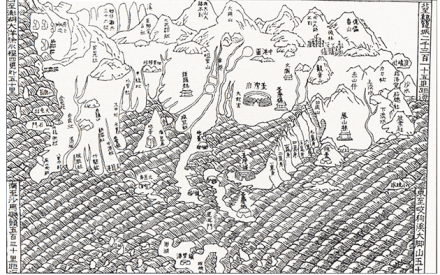 1684年（康熙23年）《福建通志》中的台湾府三县图